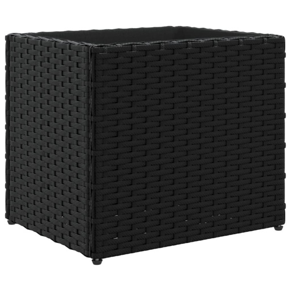 Jardins 2 unidades preto sintético rattan 36x30x32 cm M 5