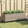 Jardins com rodas 2 uds sintético cinza rattan 107x32x38 cm 1