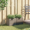 Jardins 2 unidades de rattan cinza sintético 36x30x32 cm 3