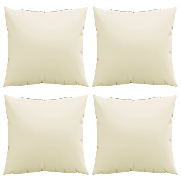 Almofadas de sofá 4 pcs 40x40 cm tecido cor creme M 4
