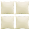 Almofadas de sofá 4 pcs 40x40 cm tecido cor creme 4