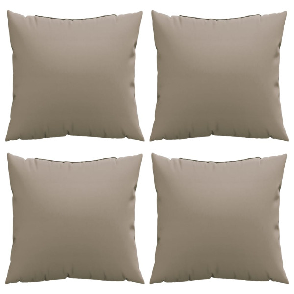Almofadas de sofá 4 pcs 50x50 cm tecido cinza-acastanhado M 4