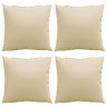 Cojines de sofá 4 unidades tela beige 60x60 cm 4