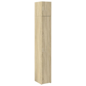 Armario estrecho madera ingeniería roble Sonoma 30x42.5x225 cm H