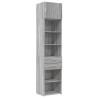 Armario estrecho madera ingeniería gris Sonoma 50x42.5x225 cm 2