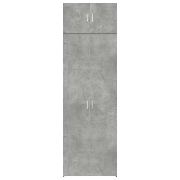 Armario de madera de ingeniería gris hormigón 70x42.5x225 cm M 4