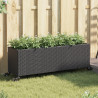 Jardins com rodas 2 rattan sintético preto 107x32x38 cm 1