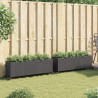 Jardins com rodas 2 rattan sintético preto 107x32x38 cm 3