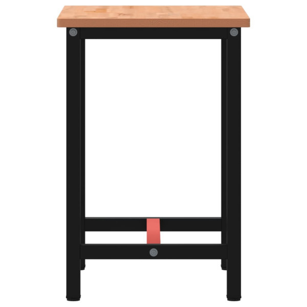Banco de trabajo madera maciza de haya y metal 80x55x81.5 cm M 4