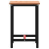 Banco de trabajo madera maciza de haya y metal 80x55x81.5 cm 4
