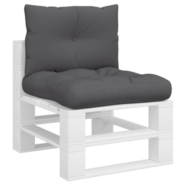 Almofadões de paletes 2 pcs tecido antracite M 3