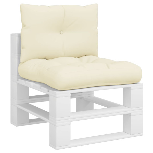 Almofadões de paletes 2 pcs tecido creme M 3