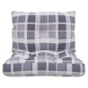 Almofadões para móveis de paletes 2 pcs tecido xadrez cinzento 5