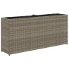 Jardins com 2 potters 2 tu rattan PE cinza 90x20x40 cm 5