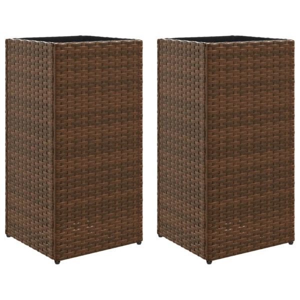 Jardins 2 unidades marrom sintético rattan 30x30x60 cm M 2