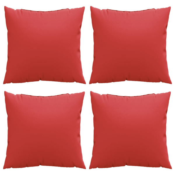Almofadas de sofá 4 pcs 50x50 cm tecido vermelho M 4