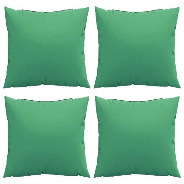 Cojines de sofá 4 unidades tela verde 60x60 cm M 4