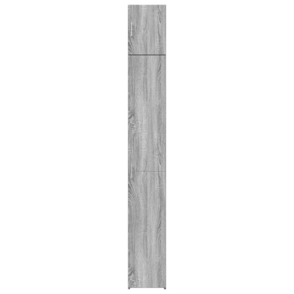 Armario estrecho madera ingeniería gris Sonoma 30x42.5x225 cm M 4