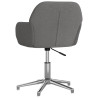 Silla de oficina giratoria de tela gris claro 5