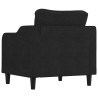 Sillón de tela negro 60 cm 5