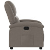 Sillón reclinable de tela gris taupe 4