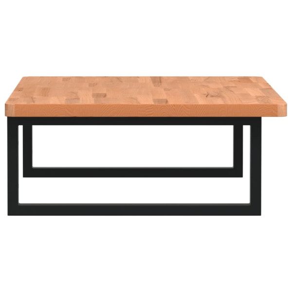 Prateleira de parede p/ lavatório aço/madeira de faia maciça M 5