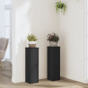 Suportes p/ plantas 2 pcs 17x17x60 cm derivados madeira preto 1