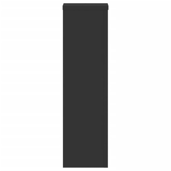 Soporte de plantas 2 uds madera ingeniería negro 17x17x60 cm M 5