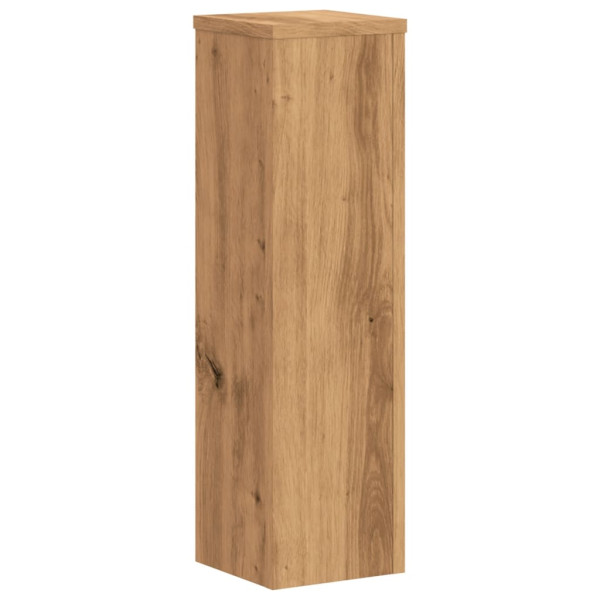 Soportes de plantas 2 uds madera roble artisian 17x17x60 cm M 4