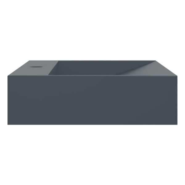 Lavatório 60x38x11 cm mineral/mármore fundido antracite M 5