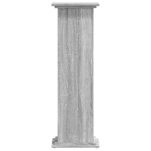 Soportes de plantas madera ingeniería gris Sonoma 33x33x100cm M 4