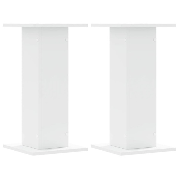 Soportes de plantas 2 uds madera ingeniería blanco 30x30x60 cm M 2