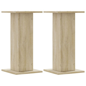 Soportes de plantas 2 uds madera roble Sonoma 30x30x60 cm H