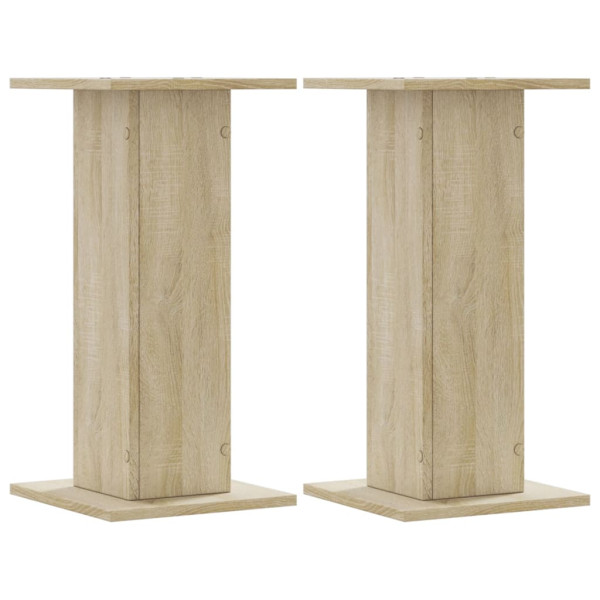 Soportes de plantas 2 uds madera roble Sonoma 30x30x60 cm M 2