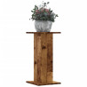Soportes de plantas 2 uds madera roble envejecido 30x30x60 cm 1