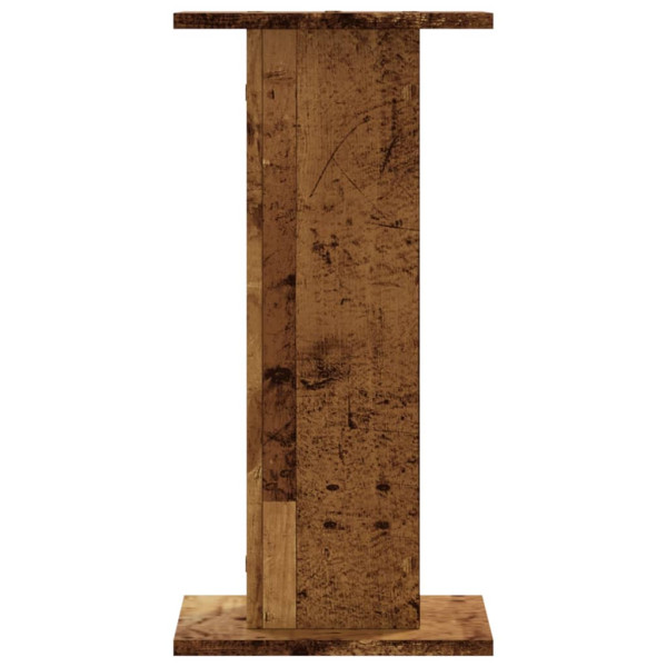 Soportes de plantas 2 uds madera roble envejecido 30x30x60 cm M 4