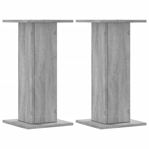 Soportes de plantas 2 uds madera gris Sonoma 30x30x60 cm M 2