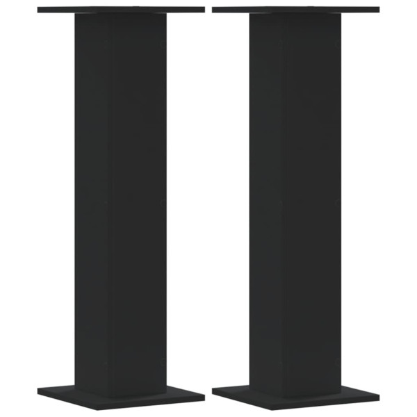 Suportes p/ plantas 2 pcs 30x30x95 cm derivados madeira preto M 2