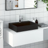 Lavabo de fundición de mineral/mármol negro mate 50x38x11 cm 1