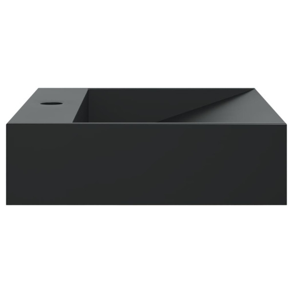 Lavatório 50x38x11 cm mineral/mármore fundido mate preto M 5