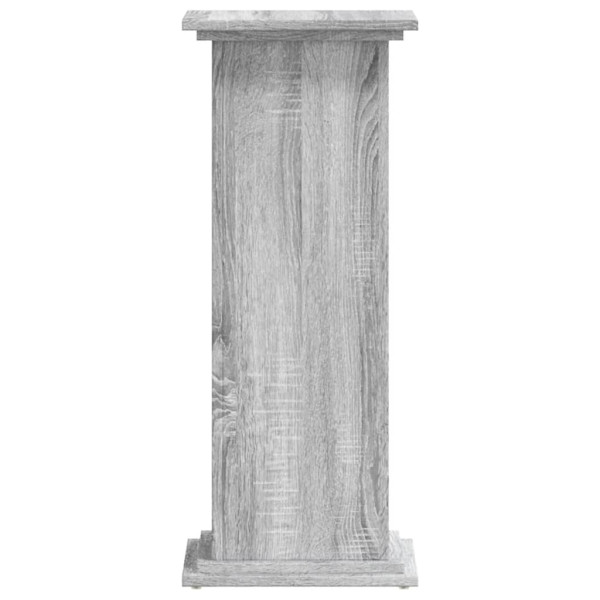 Soportes de plantas madera ingeniería gris Sonoma 33x33x80 cm M 5