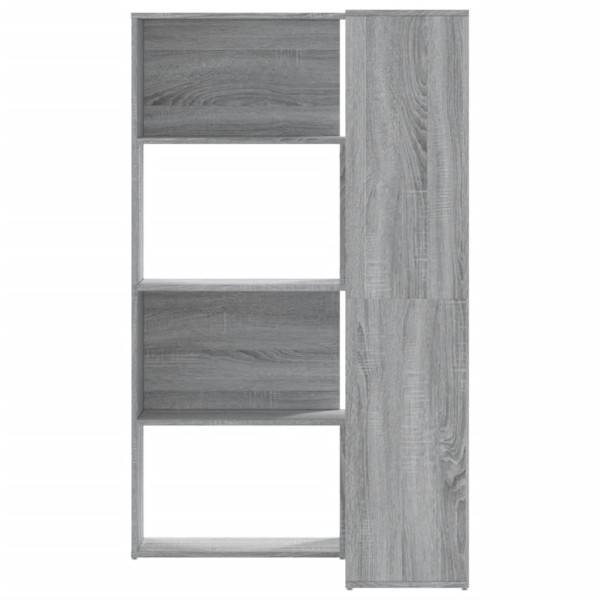 Estantería de esquina 4 niveles madera gris Sonoma 85x85x140 cm M 4
