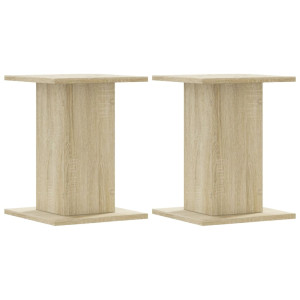Soportes para plantas 2 uds madera roble Sonoma 30x30x40 cm H