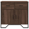 Aparador de madera de ingeniería marrón roble 79.5x35.5x74.5 cm 4