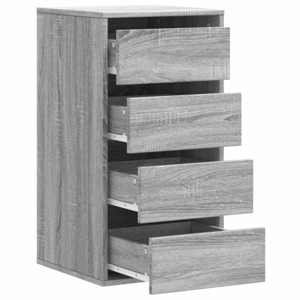 Cajonera de esquina madera ingeniería gris Sonoma 40x41x76 cm M 5
