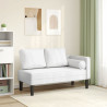 Chaise longue com almofadões couro artificial branco 5