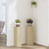 Soportes de plantas 2 uds madera roble Sonoma 17x17x60 cm 1