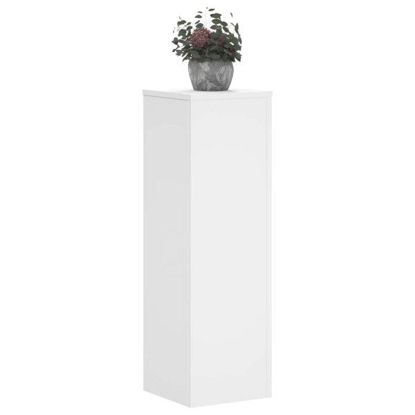 Soportes de plantas 2 uds madera ingeniería blanco 25x25x80 cm M 3