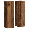 Soportes de plantas 2 uds madera roble envejecido 17x17x60 cm 2