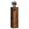 Soportes de plantas 2 uds madera roble envejecido 17x17x60 cm 3